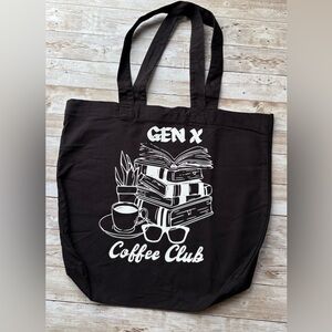 Gen X Coffee Club Black Tote Bag